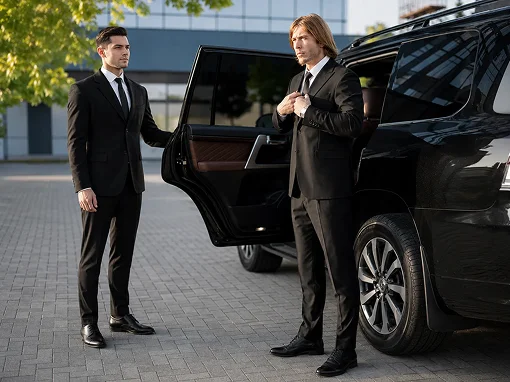 Professional chauffeur vehicle for executive Manchester travel
