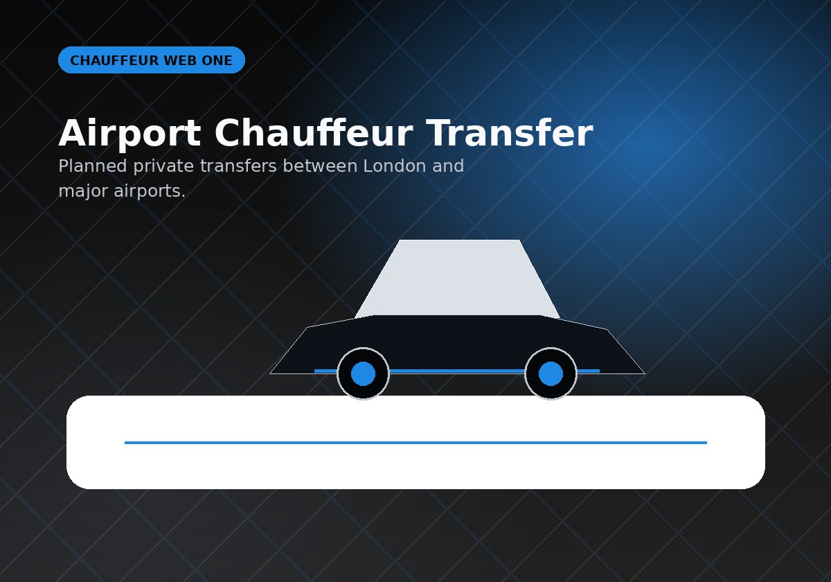 Professional chauffeur journey in London