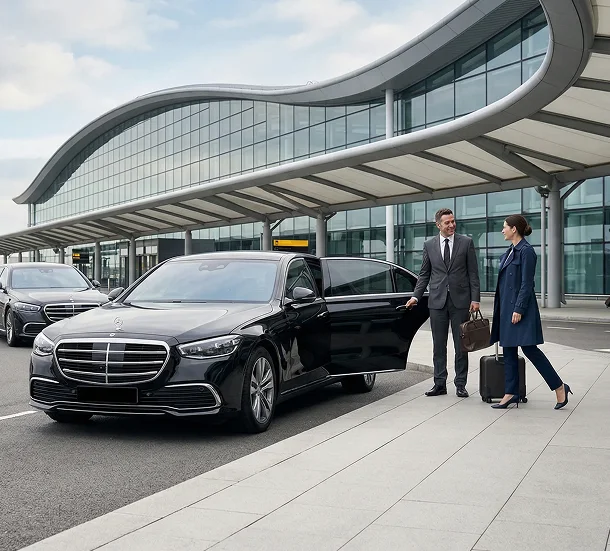Manchester airport chauffeur transfer vehicle