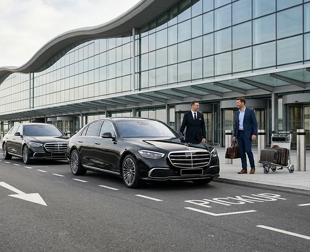 Luxury chauffeur vehicle prepared for Manchester travel