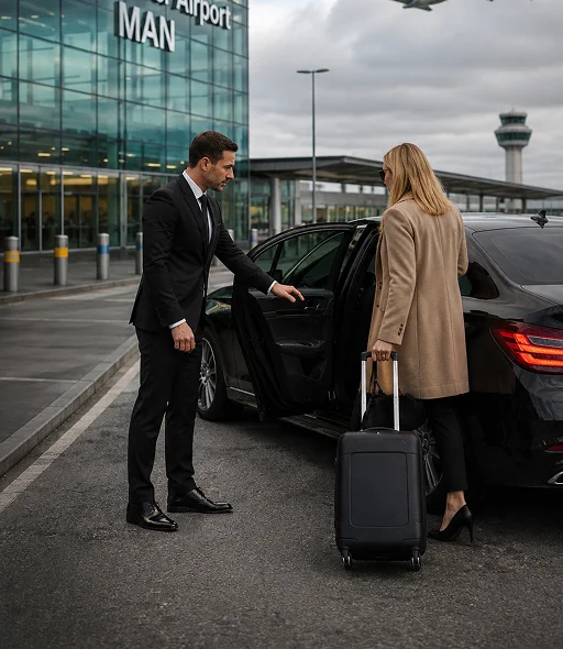 Luxury chauffeur service at Manchester Airport