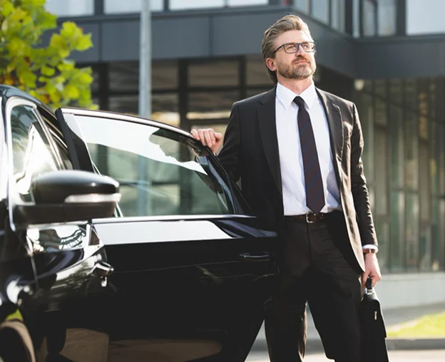 Luxury chauffeur vehicle prepared for Manchester travel