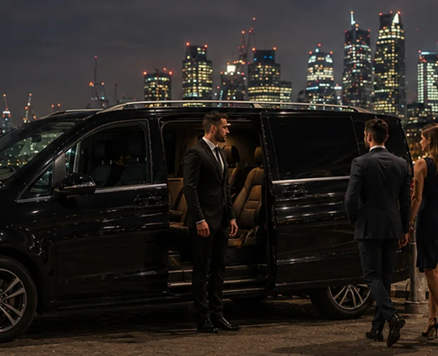 Luxury chauffeur vehicle prepared for Manchester travel