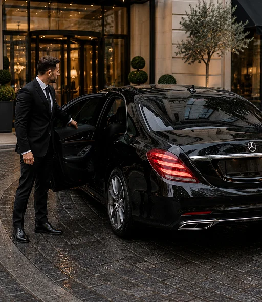 Mercedes S-Class chauffeur service in Manchester