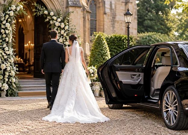 Luxury chauffeur vehicle prepared for Manchester travel
