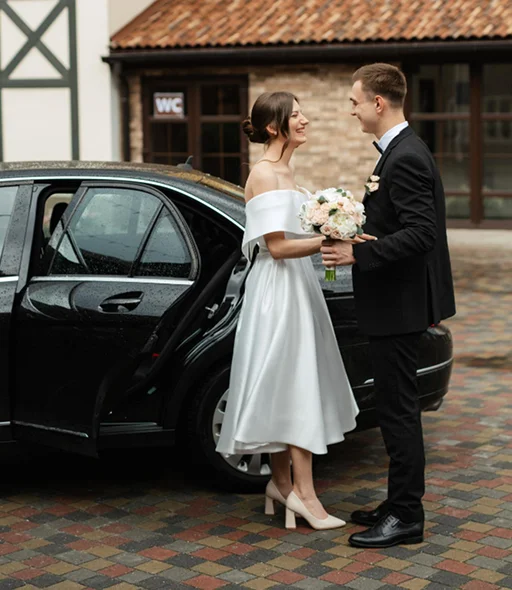 Luxury wedding chauffeur car hire in Manchester